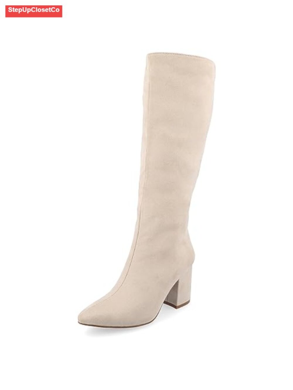 Journee Collection Ameylia Knee High Boots Women's Vegan Leather 3 Inch Block